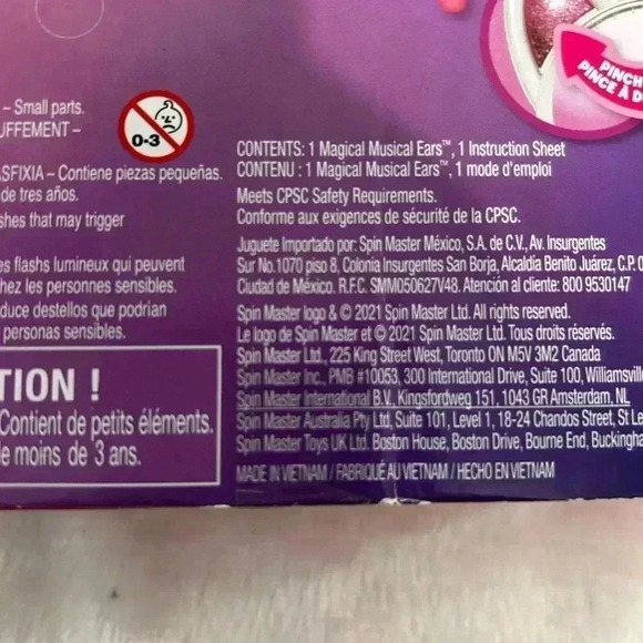 Gabby’s dollhouse magical musical ears. cat ears, white pink and black - Picture 6 of 8